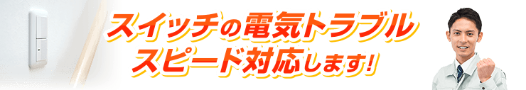 スイッチの電気トラブル スピード対応します！